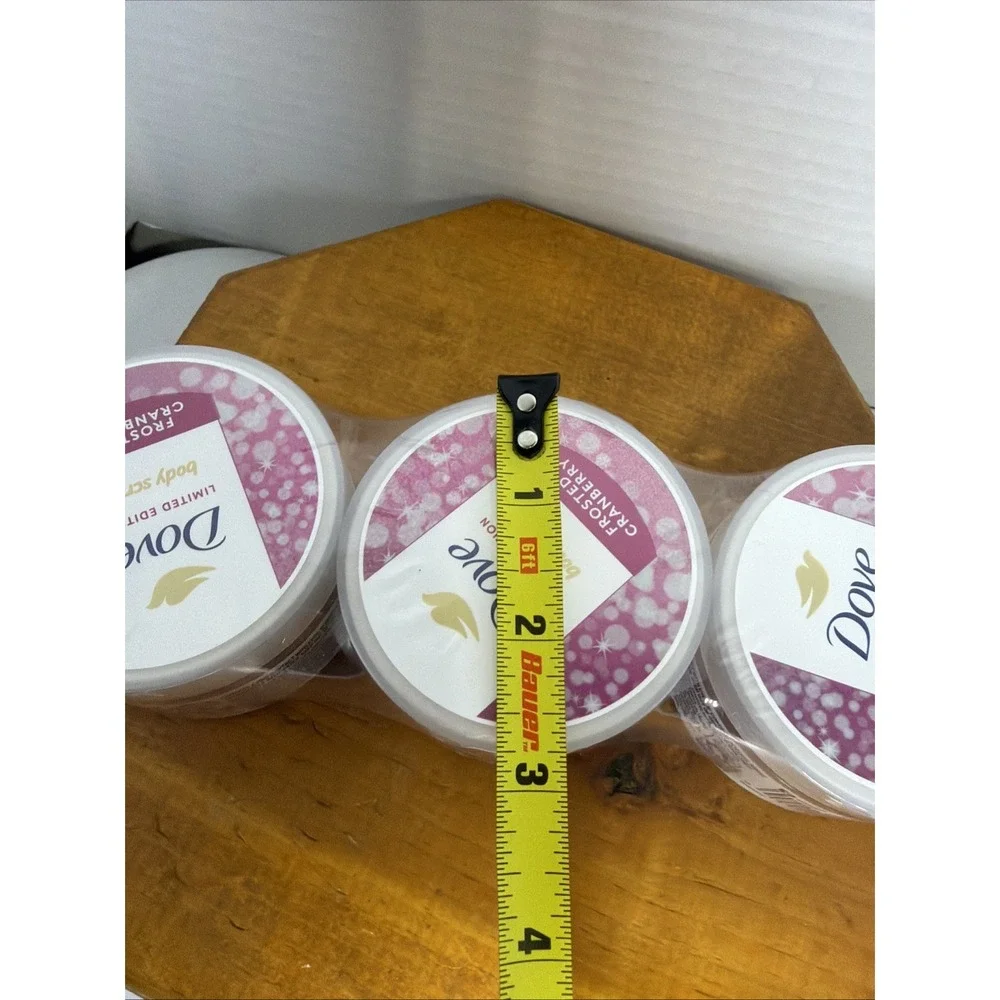 Dove Beauty Body Scrub Holiday Limited Edition- Frosted Cranberry 3.5oz SET OF 3